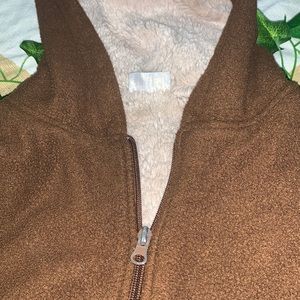 Brown zip up